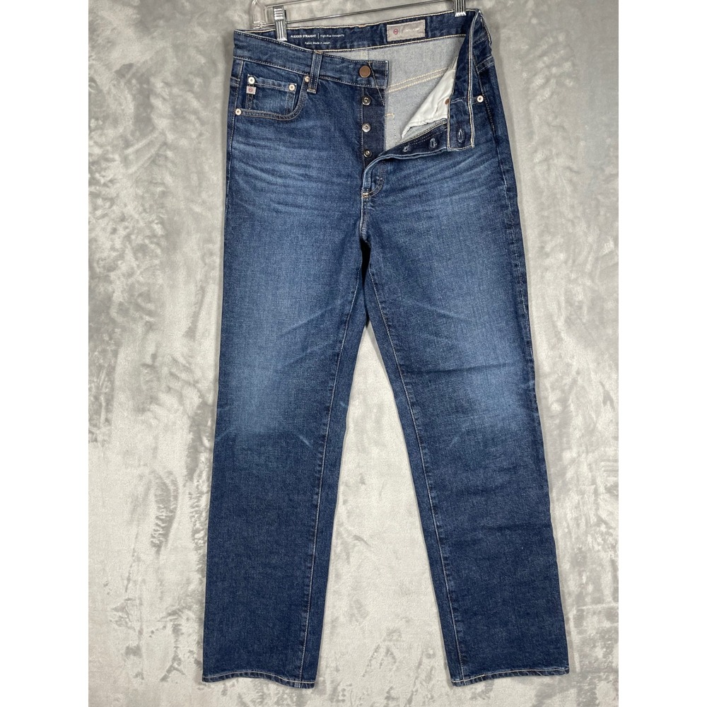 AG Adriano Goldschmied Alexxis Straight High Rise Vintage Fit Jeans 29 Blue